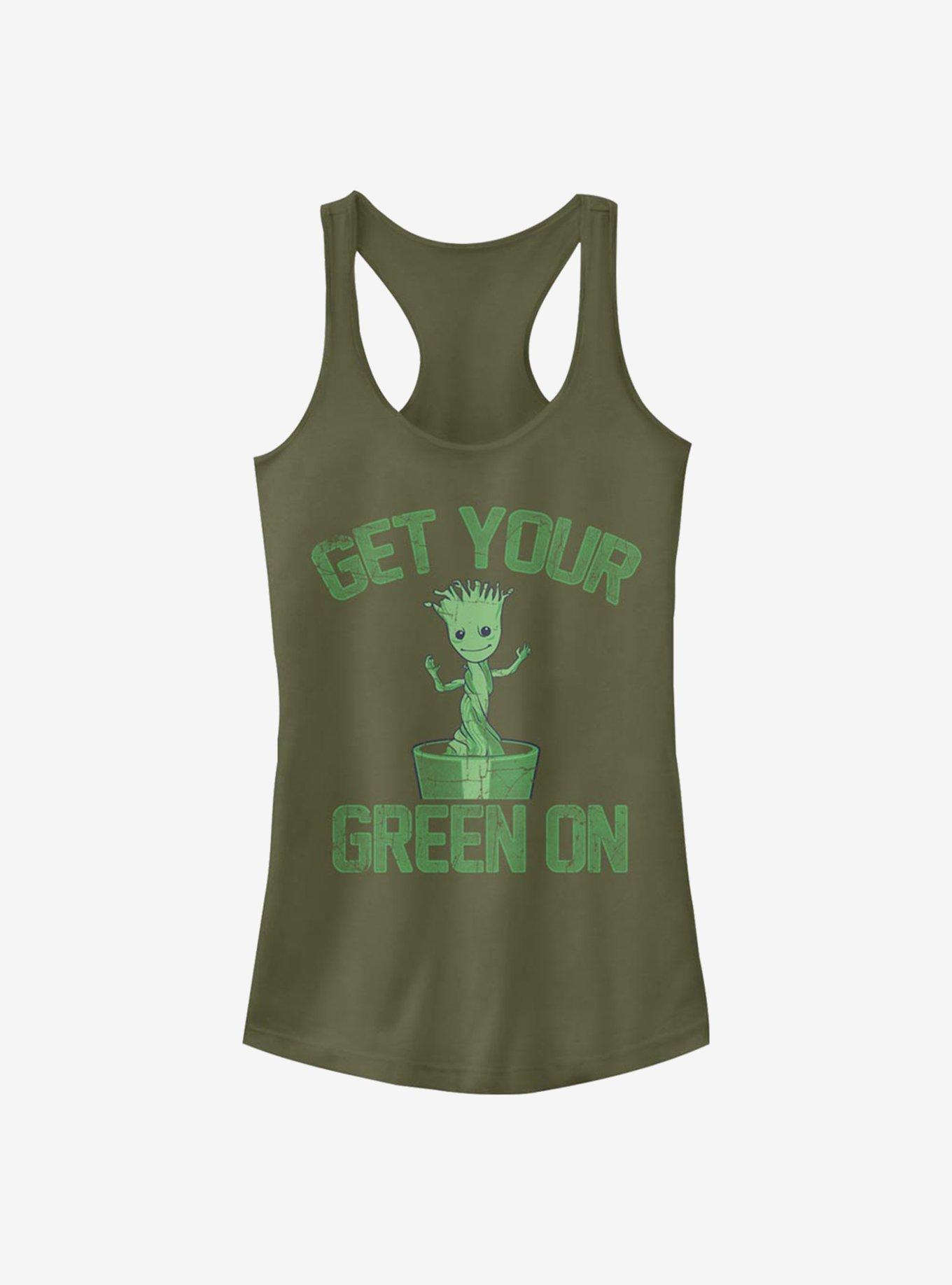 Marvel The Guardians Of The Galaxy Groot Green Girls Tank, , hi-res