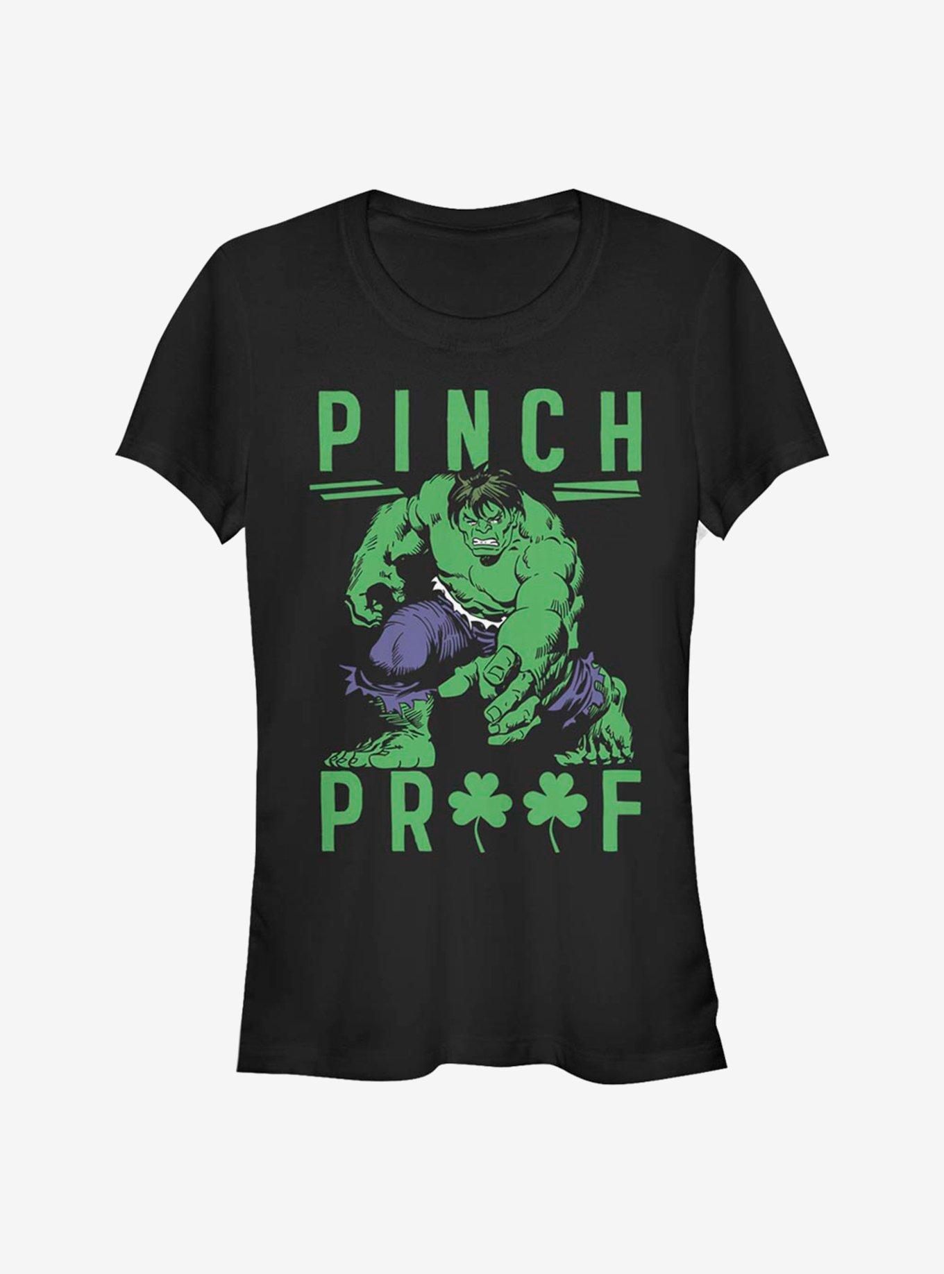 Marvel The Hulk Green Pinch Girls T-Shirt, BLACK, hi-res