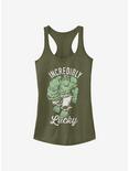 Marvel The Hulk Incredibly Lucky Girls Tank, MIL GRN, hi-res