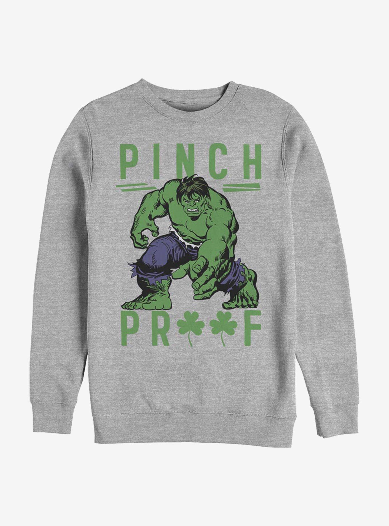 Marvel The Hulk Green Pinch Crew Sweatshirt