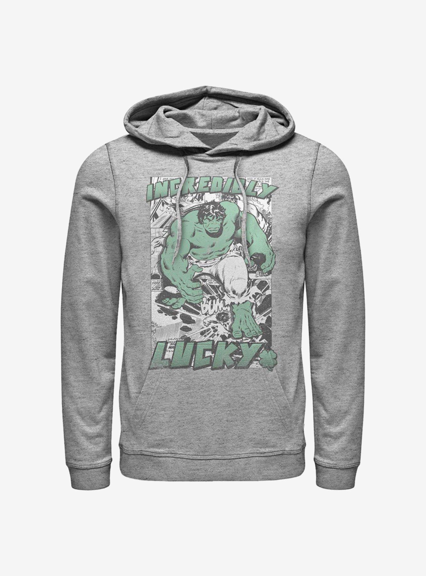 Marvel The Hulk Incredibly Lucky Hoodie, ATH HTR, hi-res