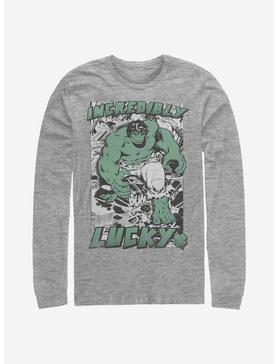 Marvel The Hulk Incredibly Lucky Long-Sleeve T-Shirt, ATH HTR, hi-res