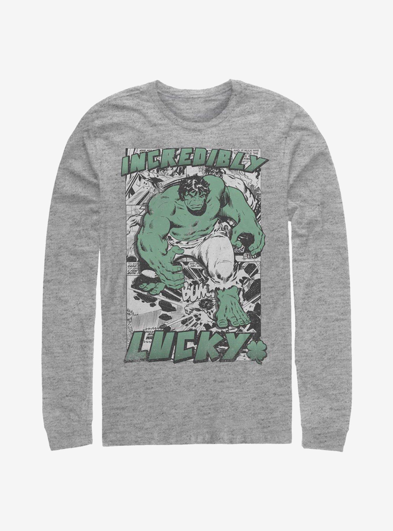 Marvel The Hulk Incredibly Lucky Long-Sleeve T-Shirt, , hi-res