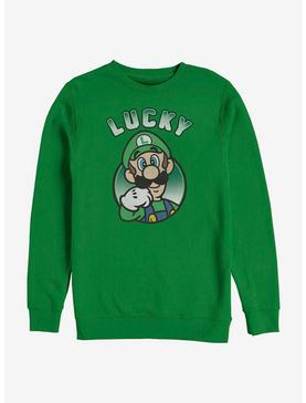 Nintendo Super Mario Lucky Luigi Crew Sweatshirt, , hi-res