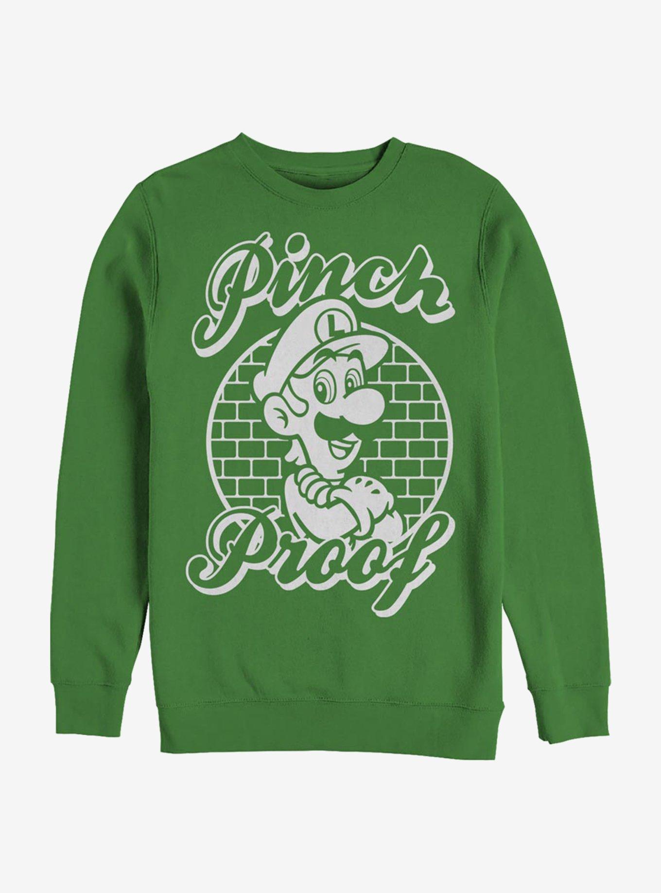 Nintendo Super Mario Pinch Proof Luigi Crew Sweatshirt, , hi-res