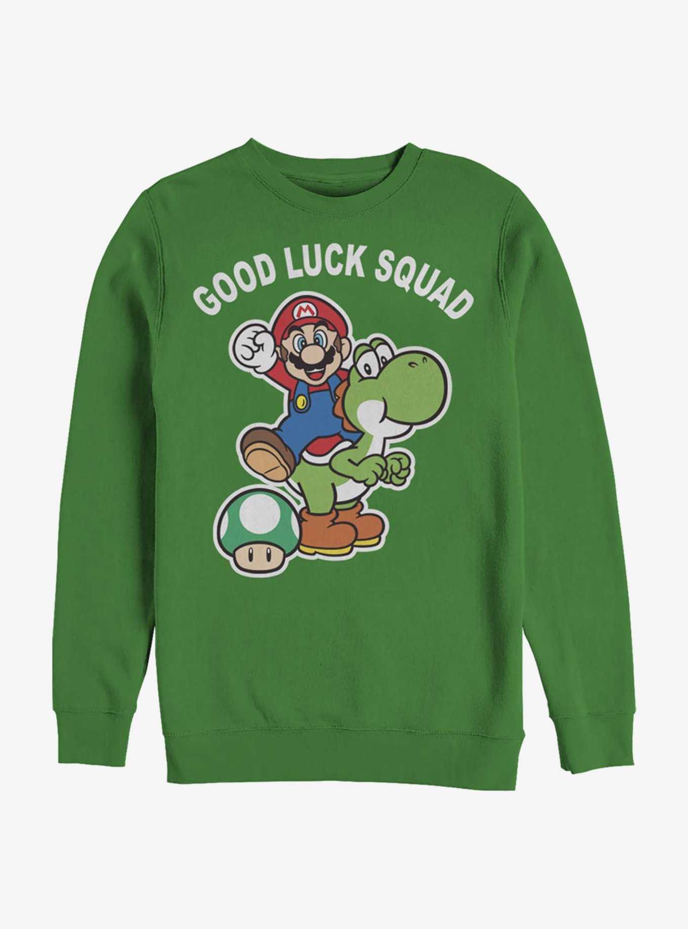 Nintendo Super Mario Good Luck Squad Sweatshirt, , hi-res