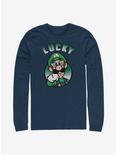 Nintendo Super Mario Lucky Luigi Long-Sleeve T-Shirt, NAVY, hi-res