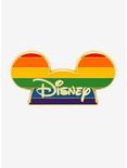 Loungefly Disney Mickey Mouse Hat Rainbow Stripe Enamel Pin, , hi-res