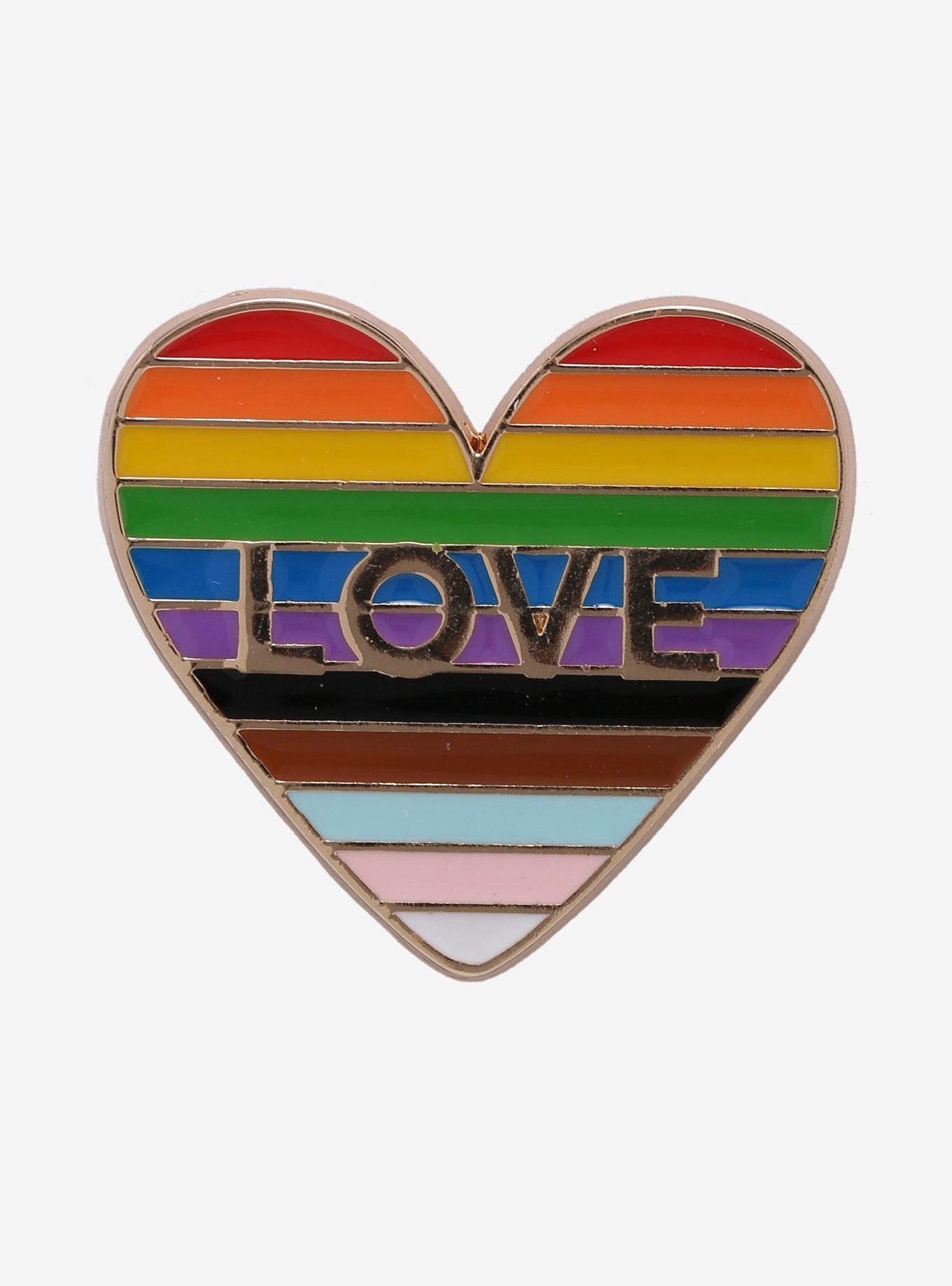 Pride Rainbow Heart Enamel Pin