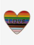 Pride Rainbow Heart Enamel Pin, , hi-res