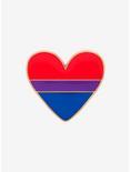 Bisexual Pride Heart Enamel Pin, , hi-res