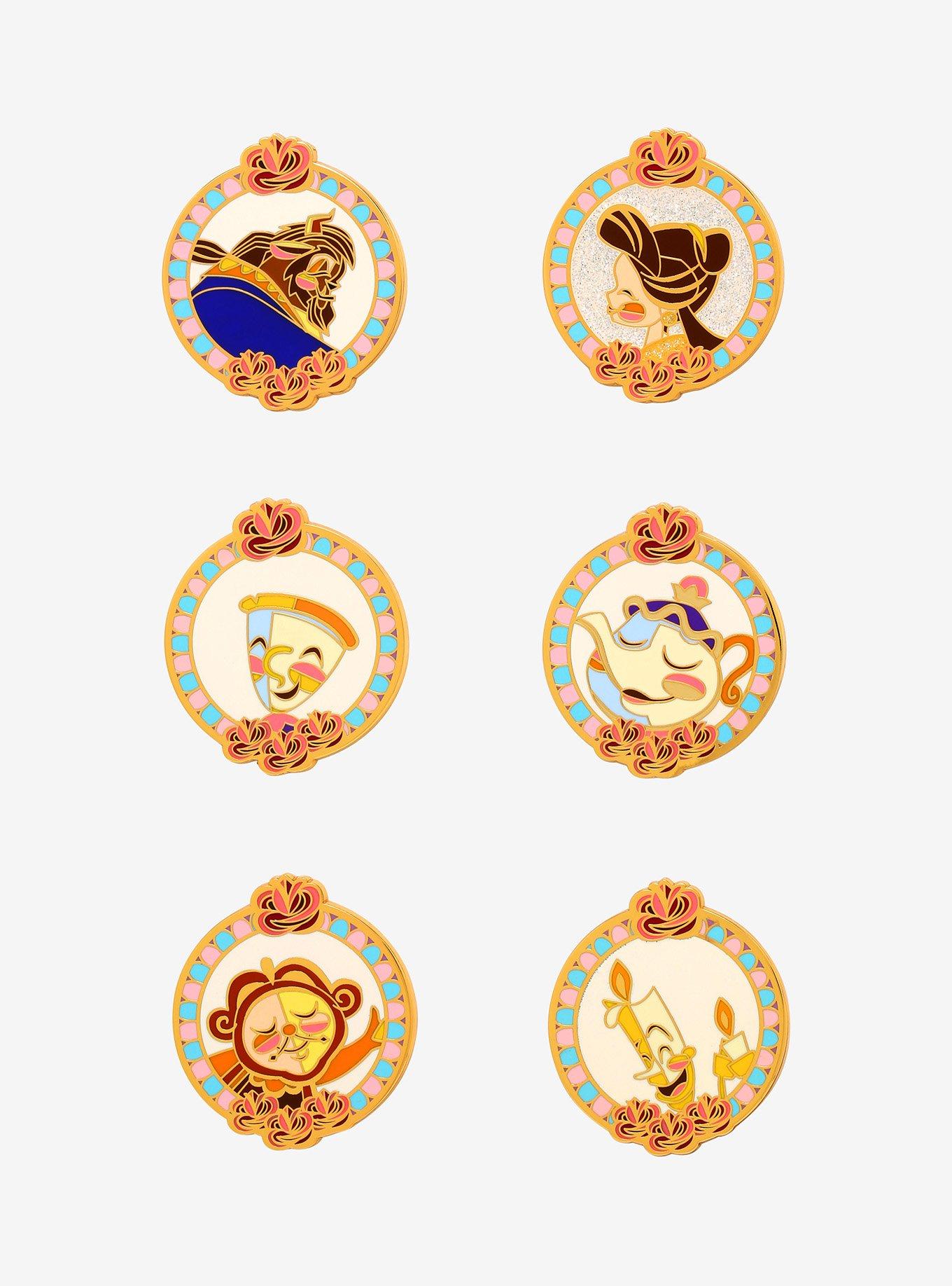 Loungefly Disney Beauty And The Beast Art Deco Blind Box Enamel Pin, , hi-res