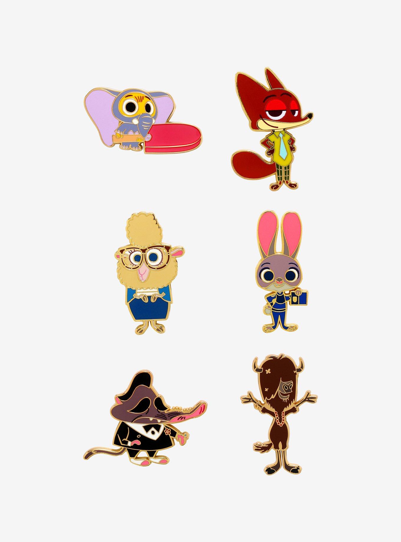 Loungefly Disney Zootopia Chibi Character Blind Box Enamel Pin, , hi-res