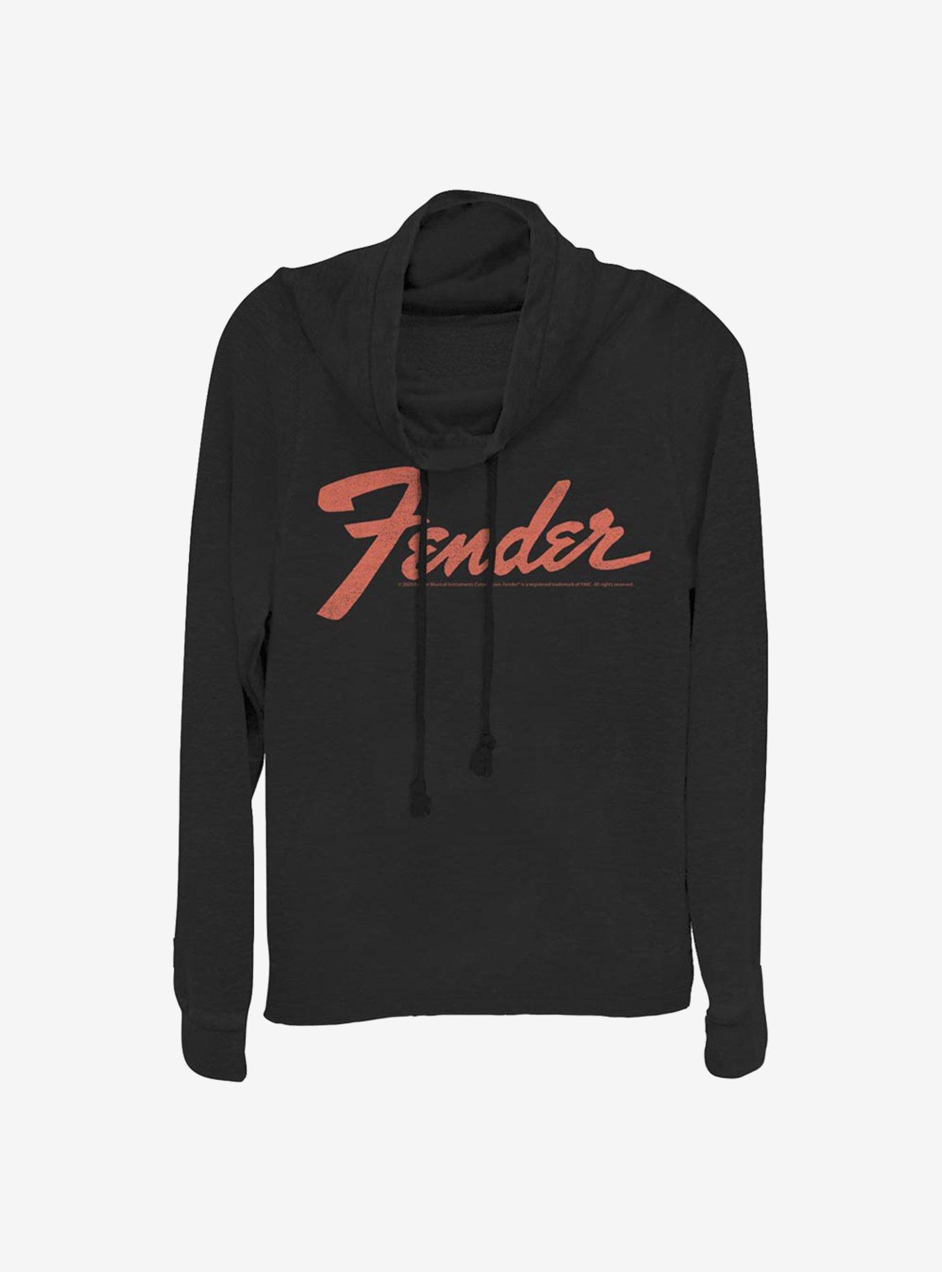 Fender Classic Logo Cowlneck Long-Sleeve Girls Top, , hi-res