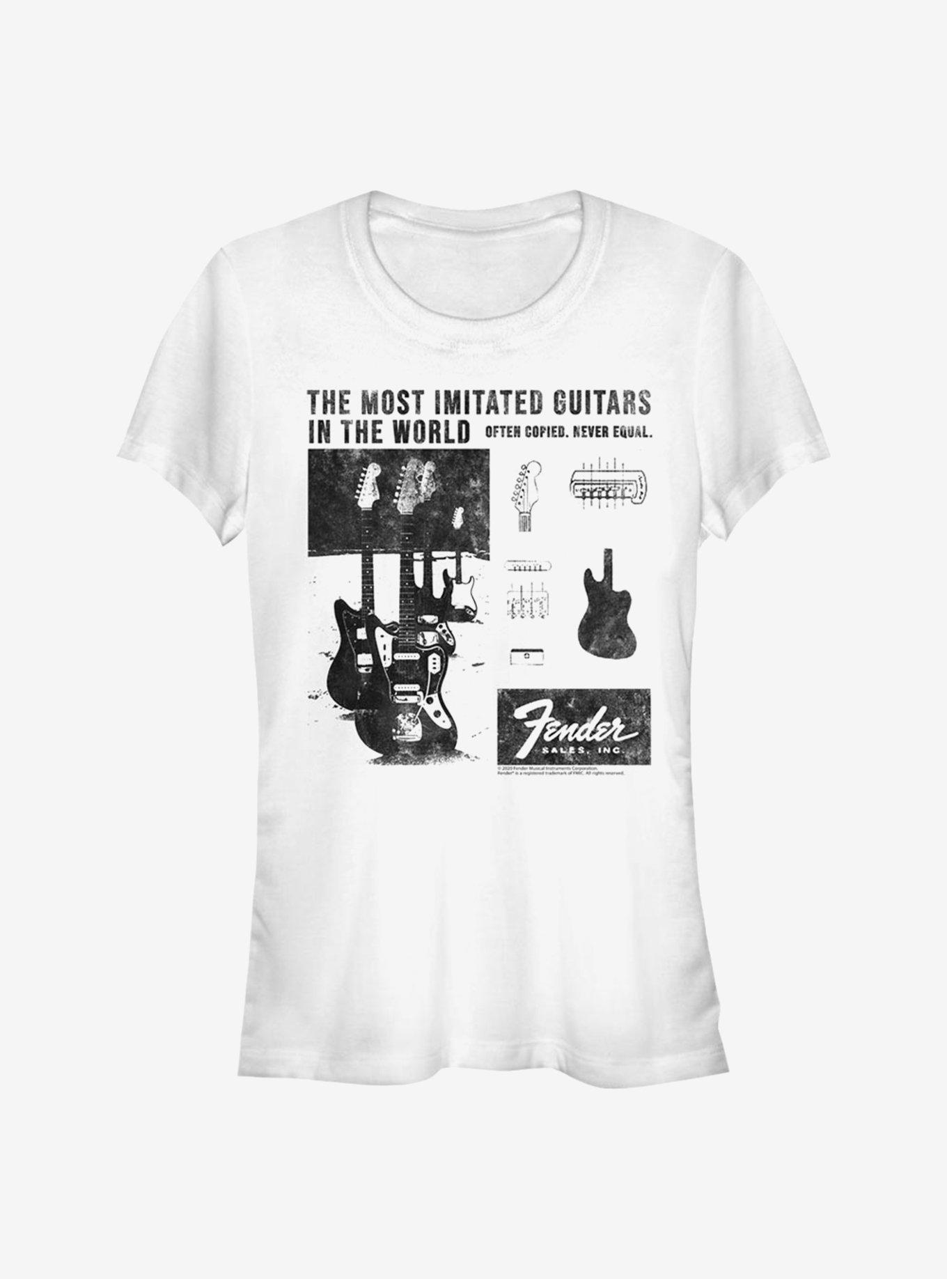 Fender Litho Ad Girls T-Shirt, WHITE, hi-res