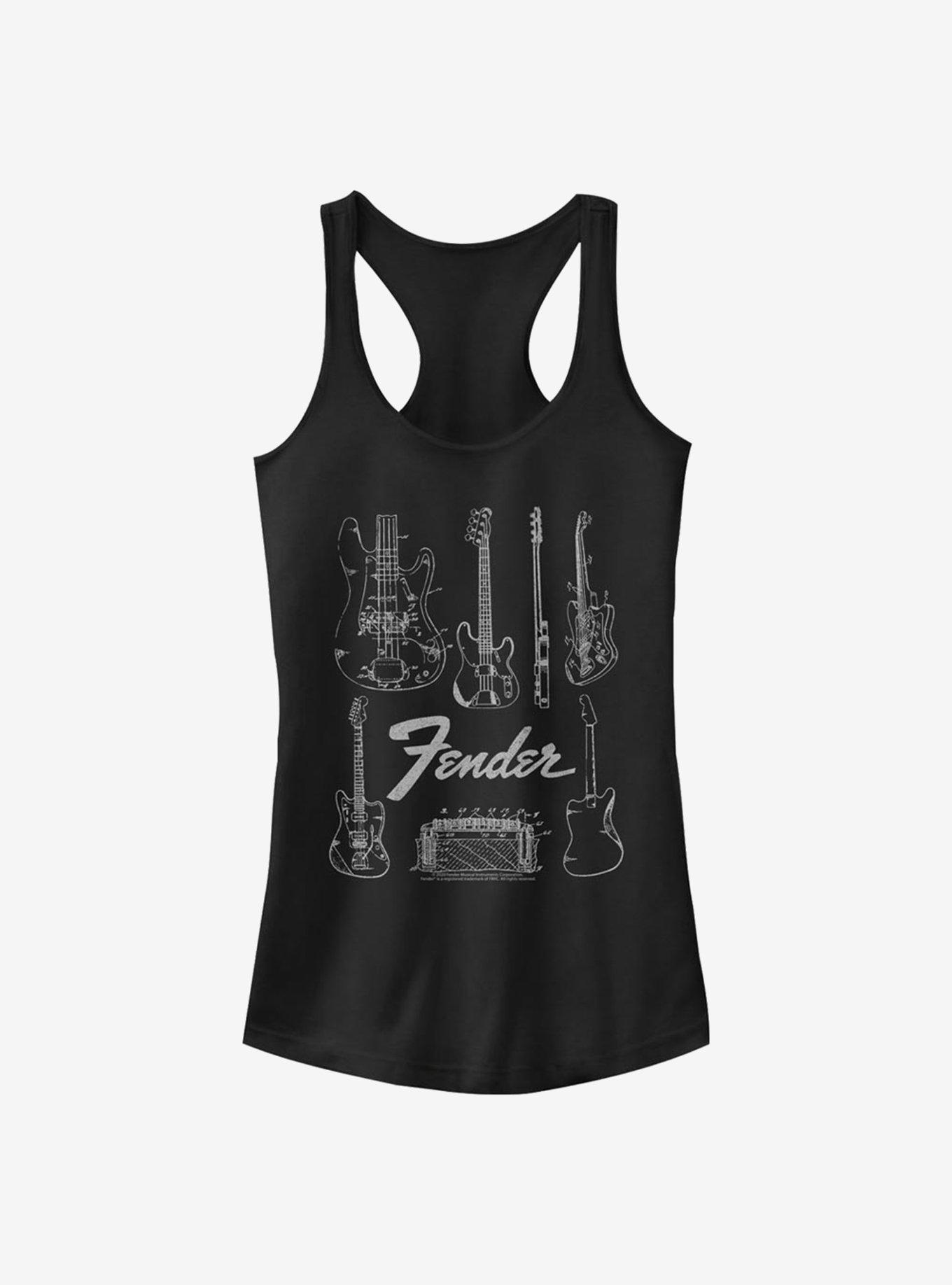 Fender Chart Girls Tank, BLACK, hi-res