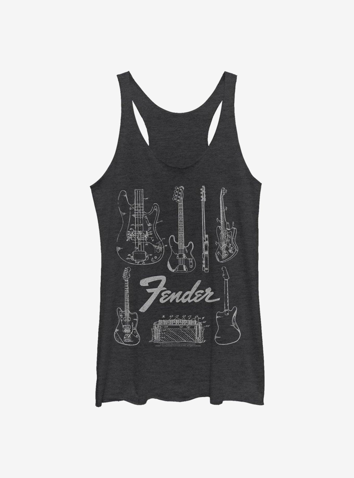 Fender Chart Girls Tank, BLK HTR, hi-res