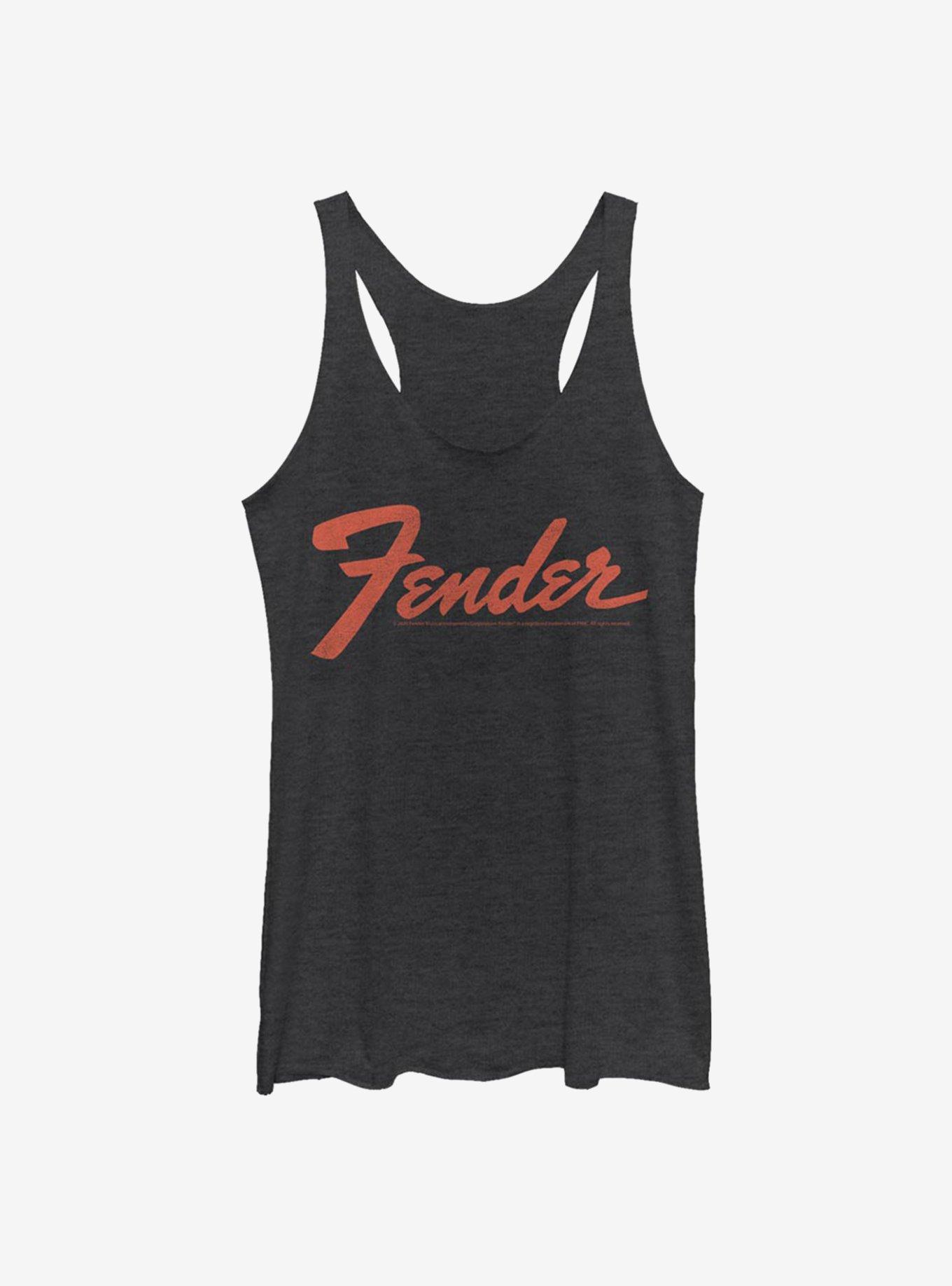 Fender Classic Logo Girls Tank, BLK HTR, hi-res