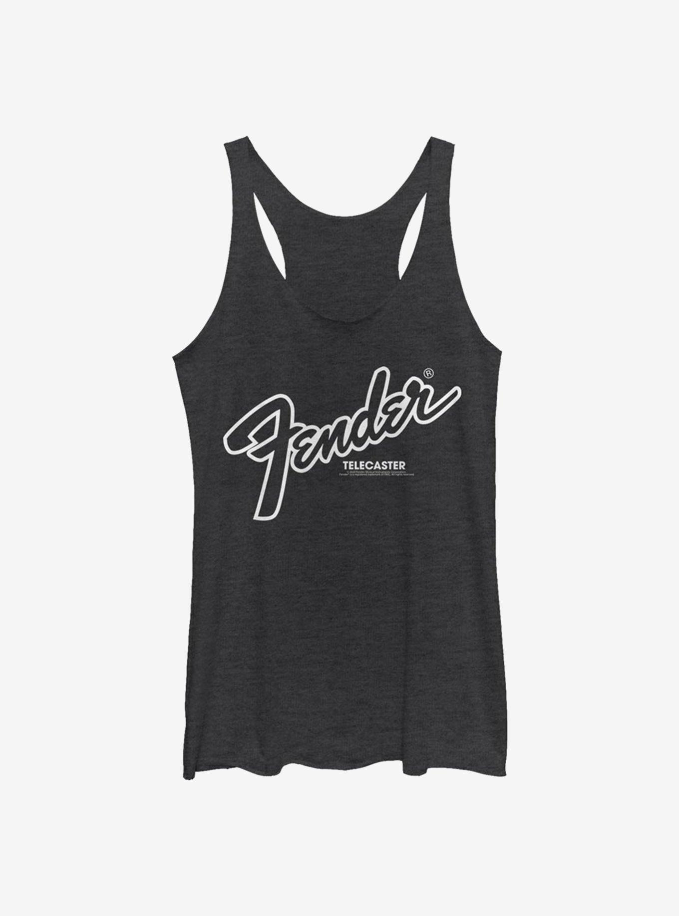 Fender Logo Girls Tank, BLK HTR, hi-res