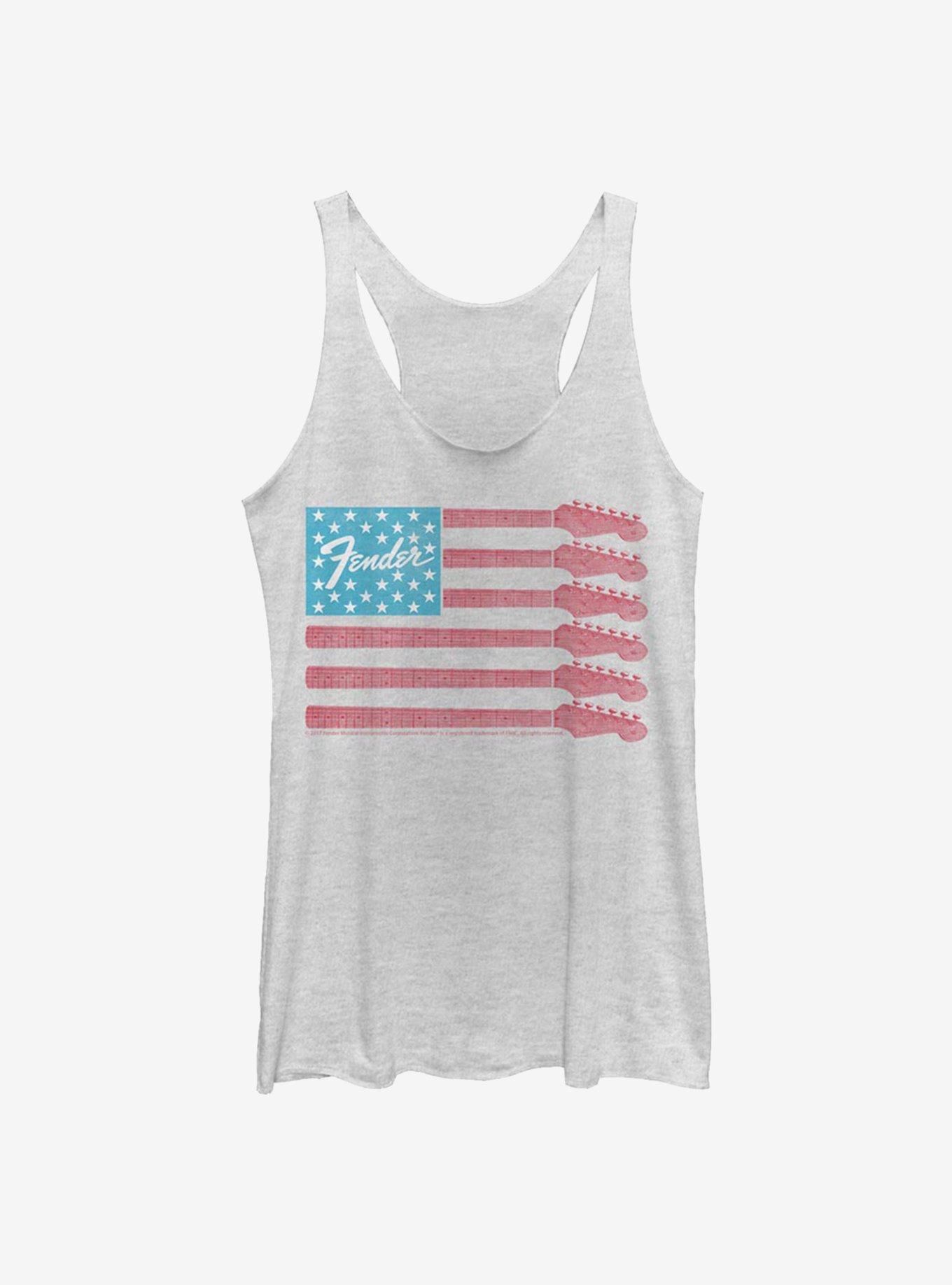 Fender Guitar Flag Girls Tank, WHITE HTR, hi-res