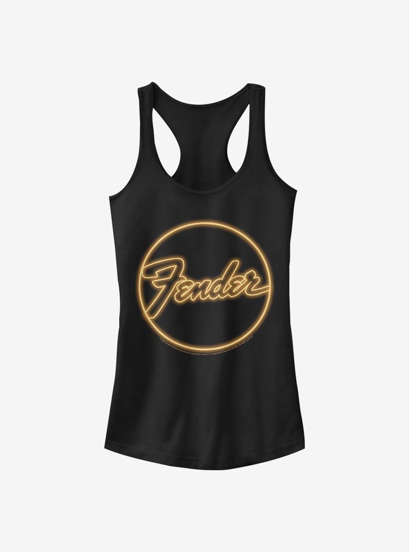 Fender Neon Sign Logo Girls Tank, BLACK, hi-res