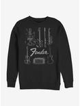 Fender Chart Crew Sweatshirt, BLACK, hi-res