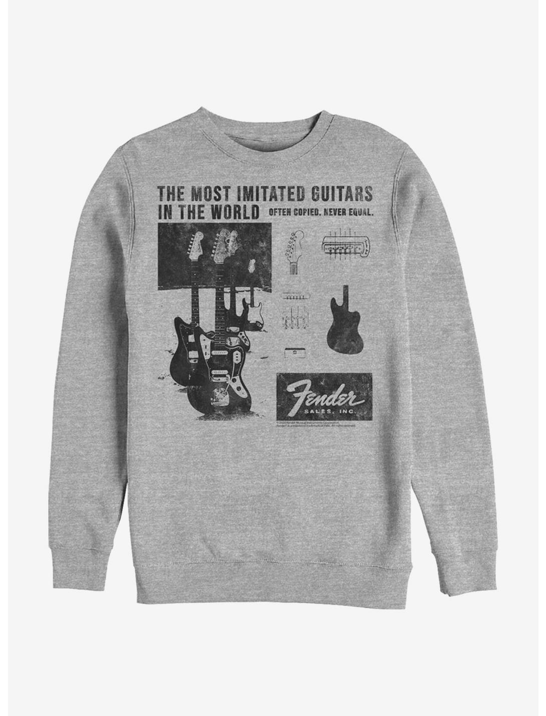 Fender Litho Ad Crew Sweatshirt, ATH HTR, hi-res