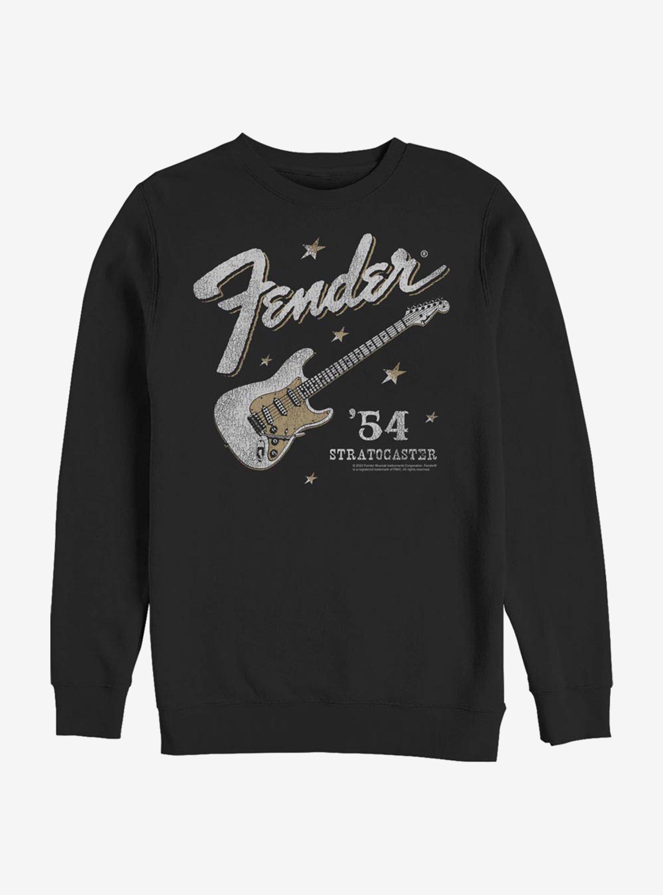 Fender Western Stratocaster Crew Sweatshirt, BLACK, hi-res
