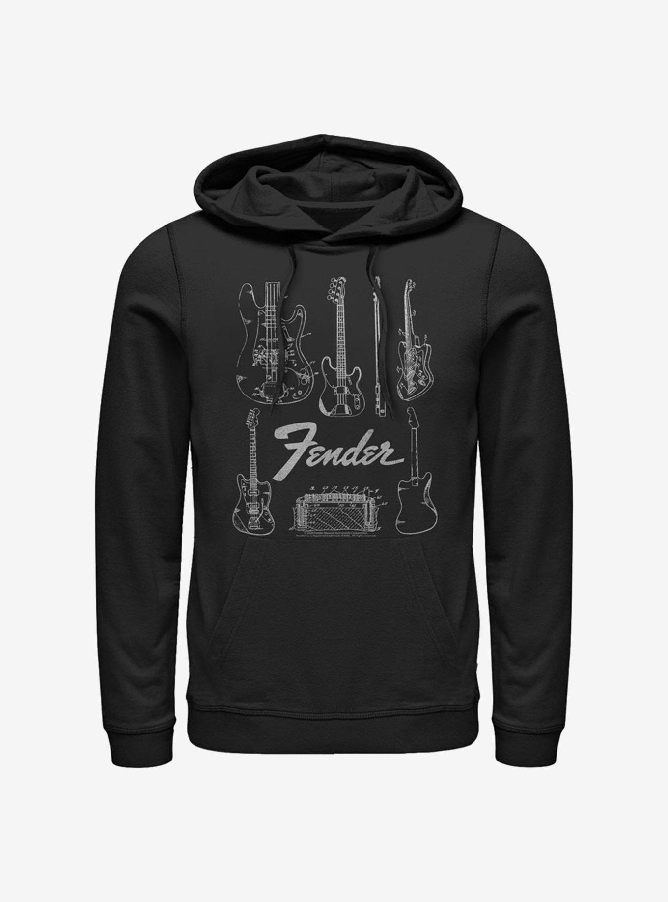 Fender Chart Hoodie, BLACK, hi-res