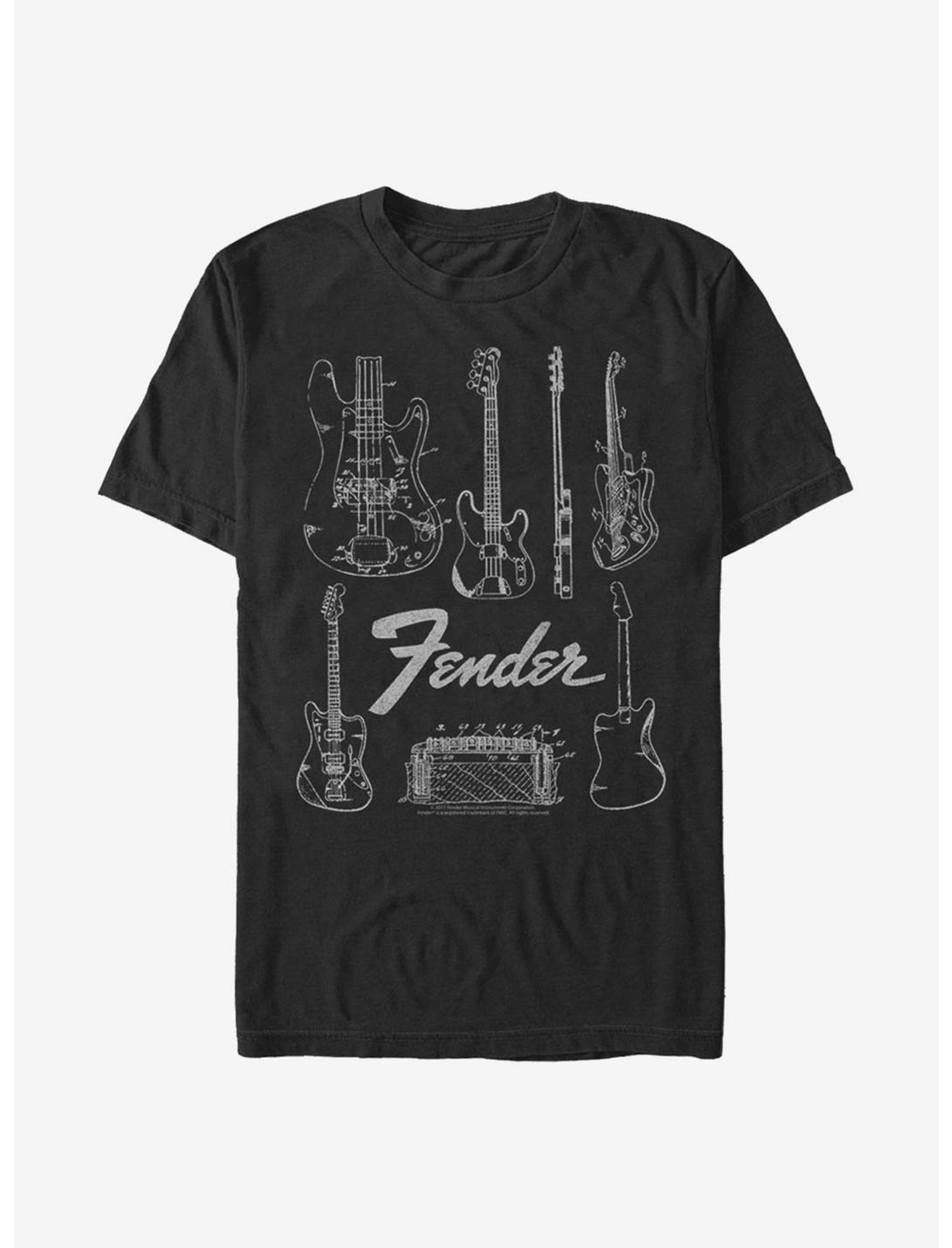Fender Chart T-Shirt, BLACK, hi-res