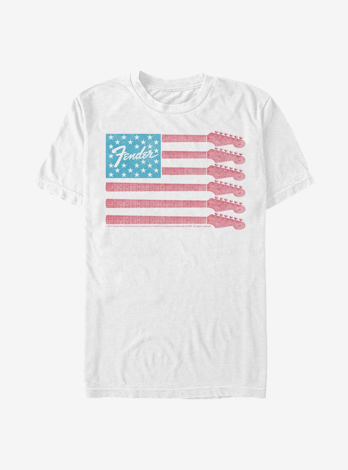 Fender Guitar Flag T-Shirt, WHITE, hi-res