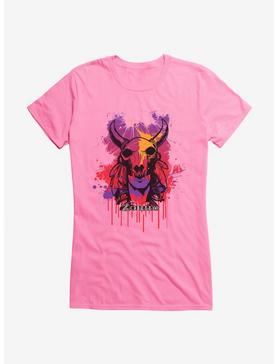 Zorro Cow Skull Girls T-Shirt, CHARITY PINK, hi-res