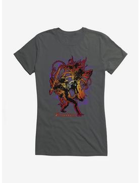Zorro Demon Fight Girls T-Shirt, CHARCOAL, hi-res