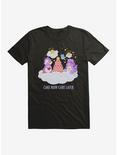 Care Bear Cousins Cozy Heart Penguin & Bright Heart Raccoon Cake Now Care Later T-Shirt, BLACK, hi-res