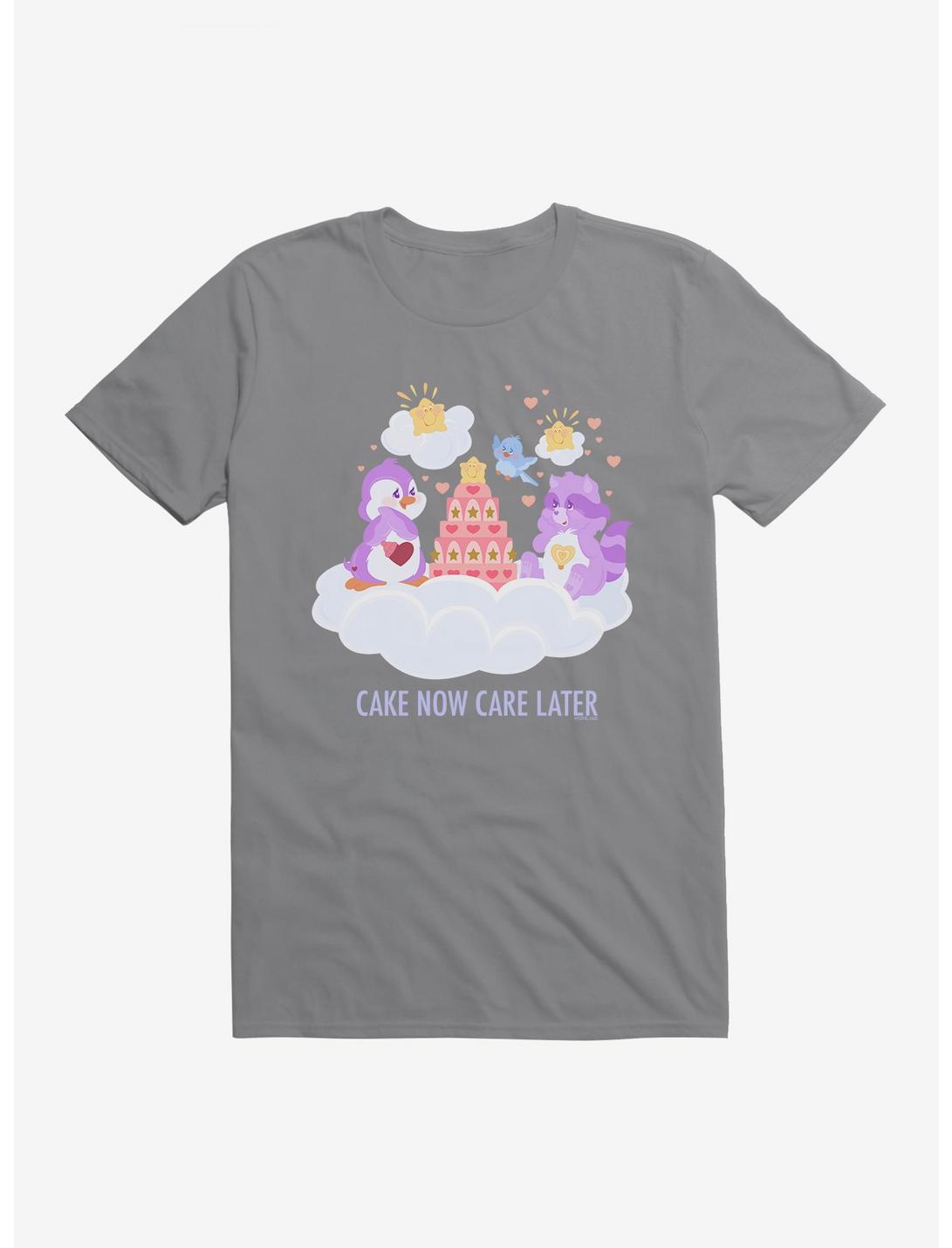 Care Bear Cousins Cozy Heart Penguin & Bright Heart Raccoon Cake Now Care Later T-Shirt, , hi-res