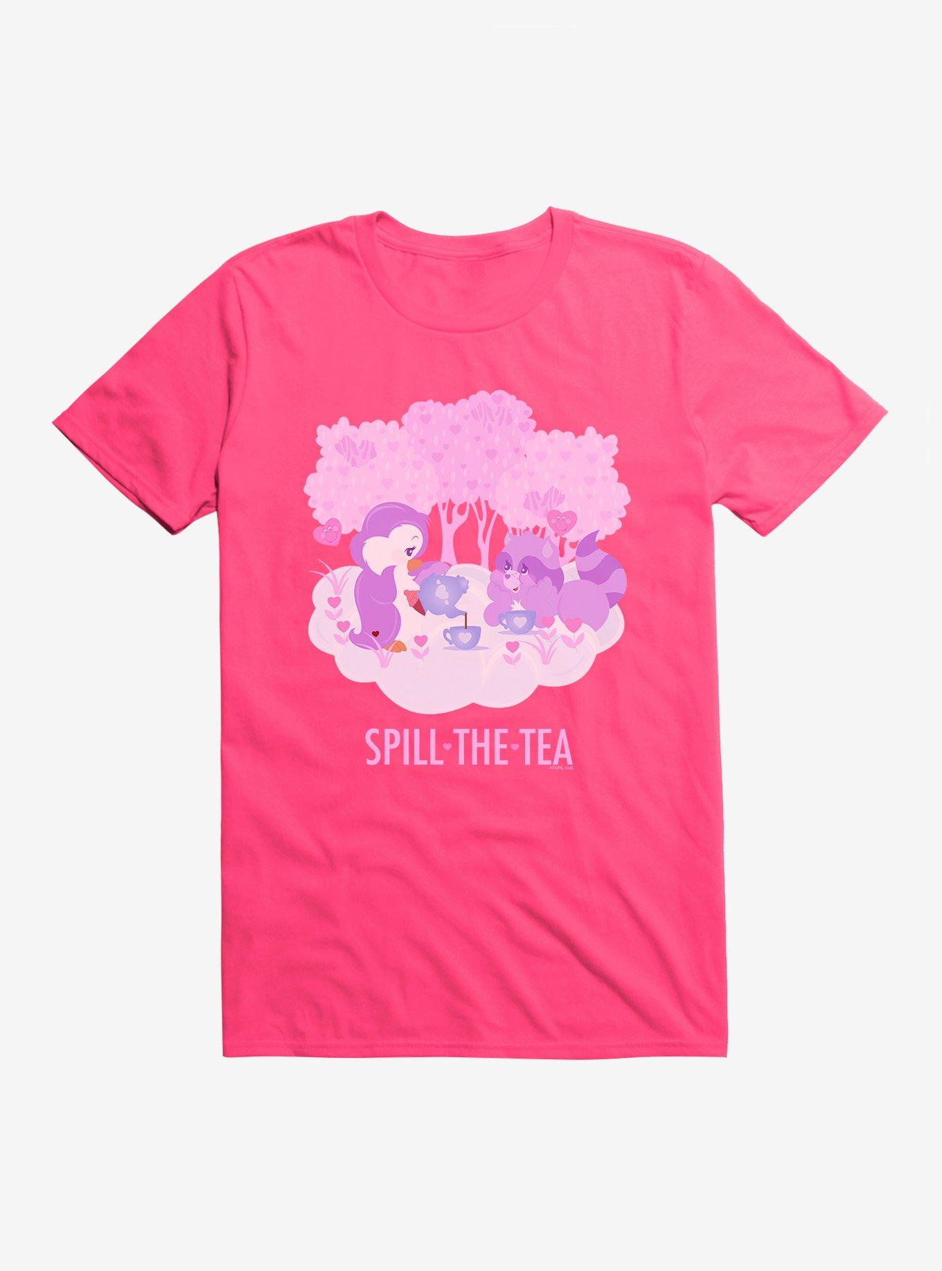 Care Bear Cousins Cozy Heart Penguin & Bright Heart Raccoon Tea T-Shirt, HOT PINK, hi-res