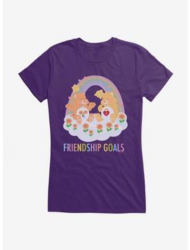 Care Bears Friend Bear & Secret Bear Friendship Goals Girls T-Shirt, PURPLE, hi-res