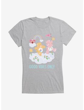 Care Bears Birthday Bear & Cheer Bear Good Vibes Only Girls T-Shirt, HEATHER, hi-res