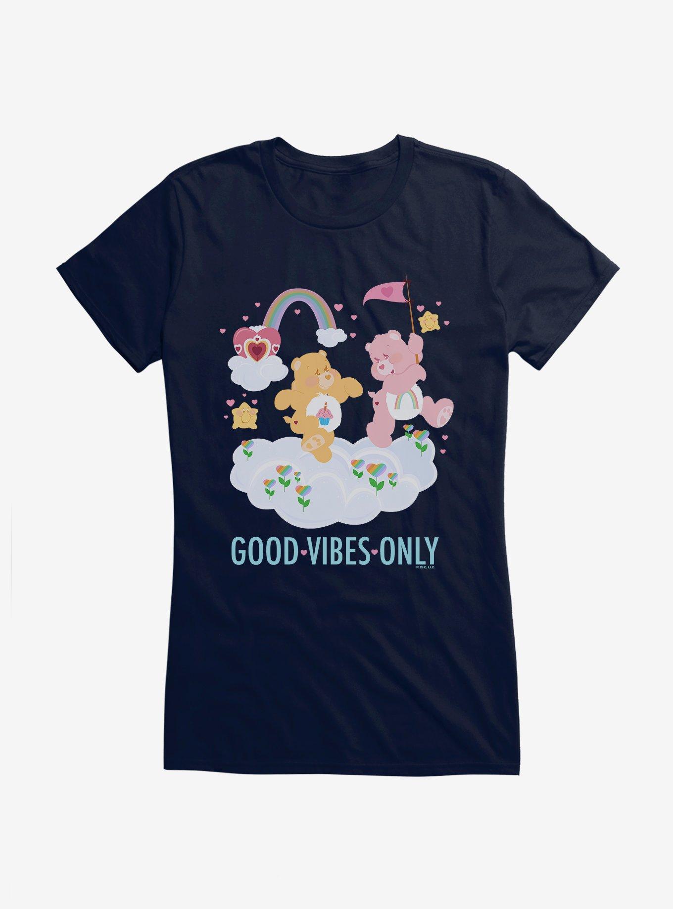 Care Bears Birthday Bear & Cheer Bear Good Vibes Only Girls T-Shirt, , hi-res