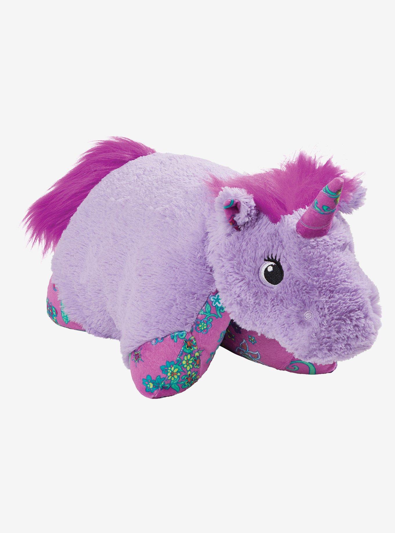 Colorful Lavender Unicorn Pillow Pets Plush Toy, , hi-res
