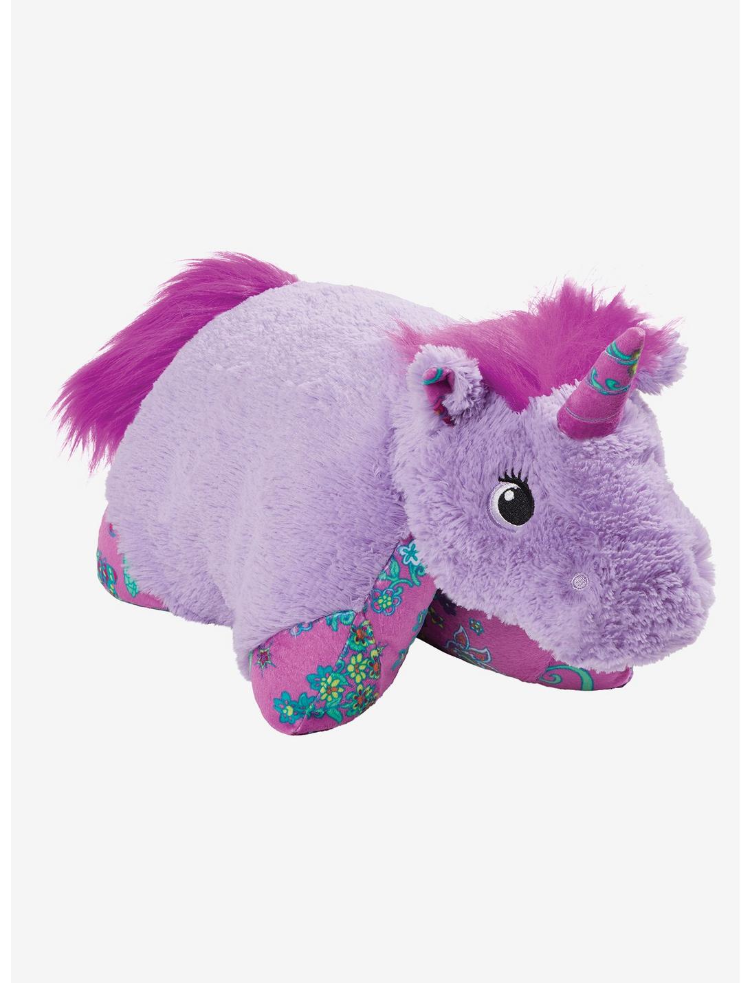Colorful Lavender Unicorn Pillow Pets Plush Toy, , hi-res