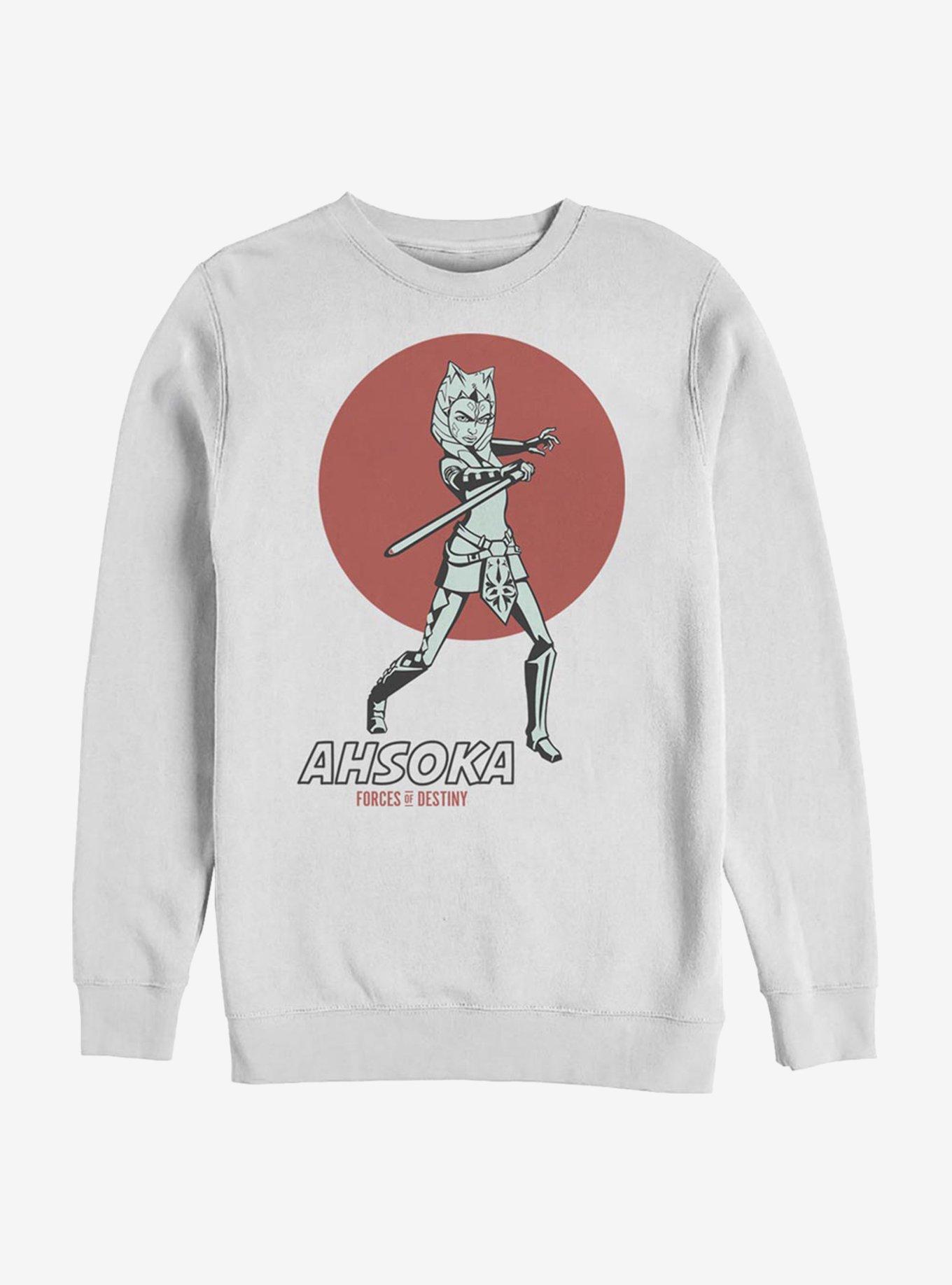 Star Wars Forces Of Destiny Ahsoka Sunset Crew Sweatshirt, WHITE, hi-res