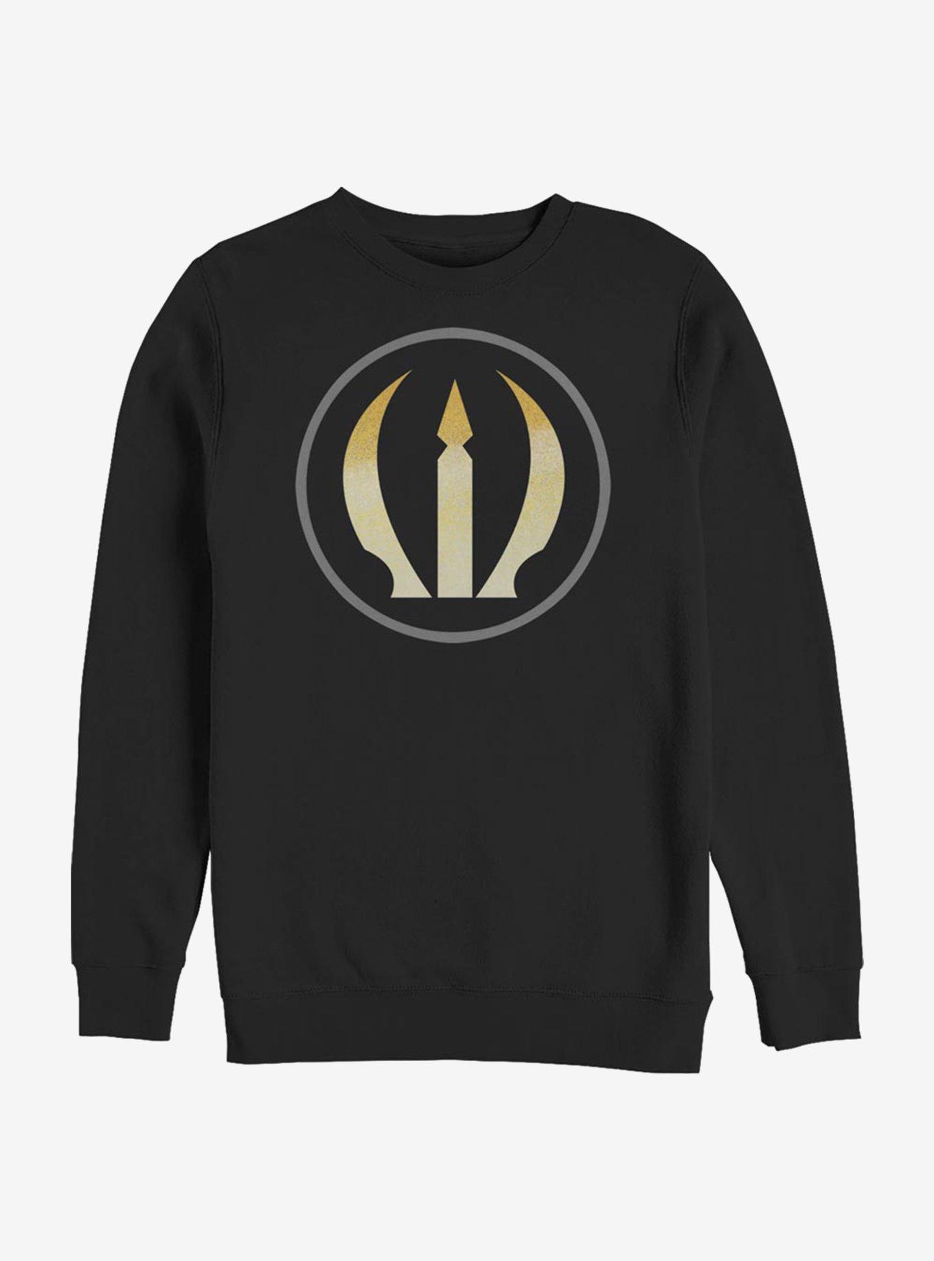 Star Wars The Clone Wars Deathwatch Ensignia Crew Sweatshirt, BLACK, hi-res