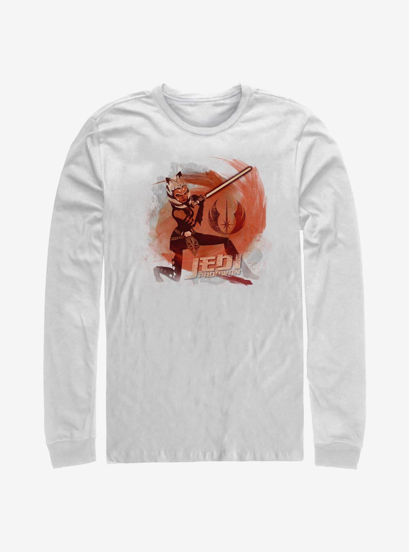 Star Wars Ashoka Red Long-Sleeve T-Shirt, WHITE, hi-res