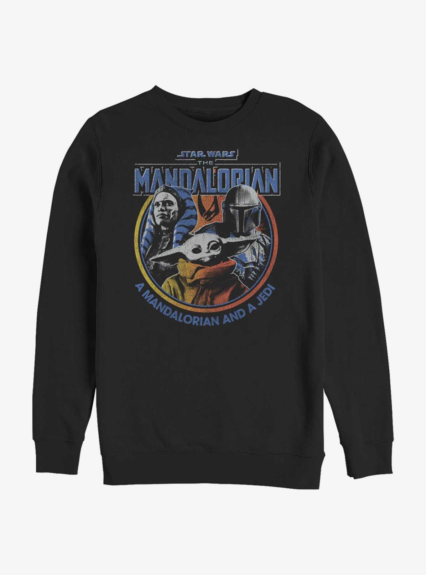 Star Wars The Mandalorian Retro Bright Crew Sweatshirt, , hi-res