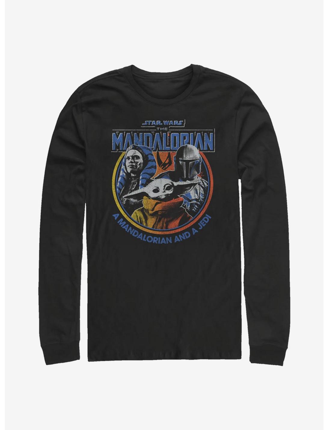Star Wars The Mandalorian Retro Bright Long-Sleeve T-Shirt, BLACK, hi-res