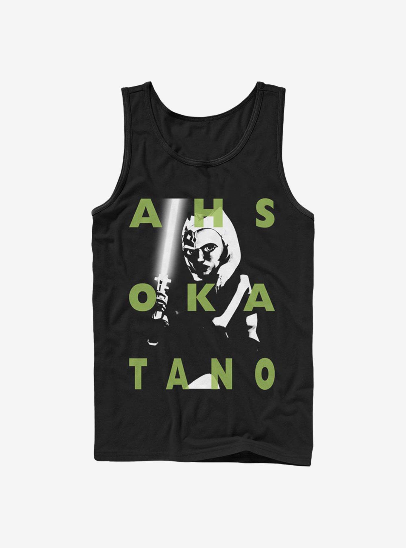 Star Wars The Clone Wars Ahsoka Text Tank, BLACK, hi-res