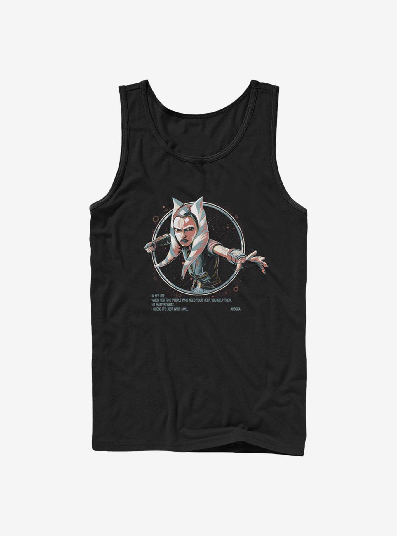 Star Wars: The Clone Wars Ahsoka Just Who I Am Tank Top, BLACK, hi-res