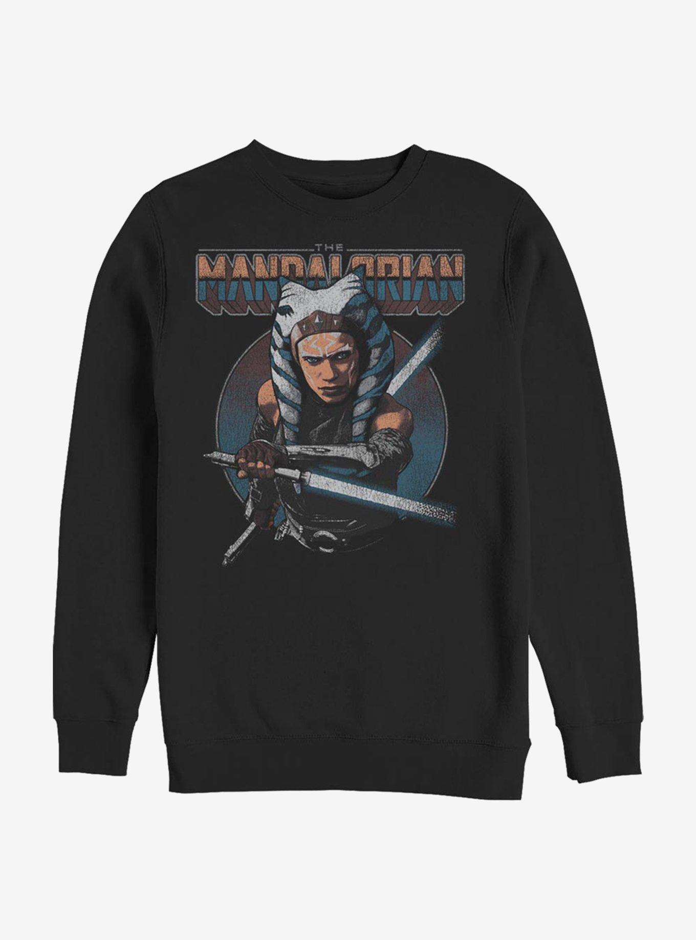 Star Wars The Mandalorian Ahsoka Circle Crew Sweatshirt, BLACK, hi-res