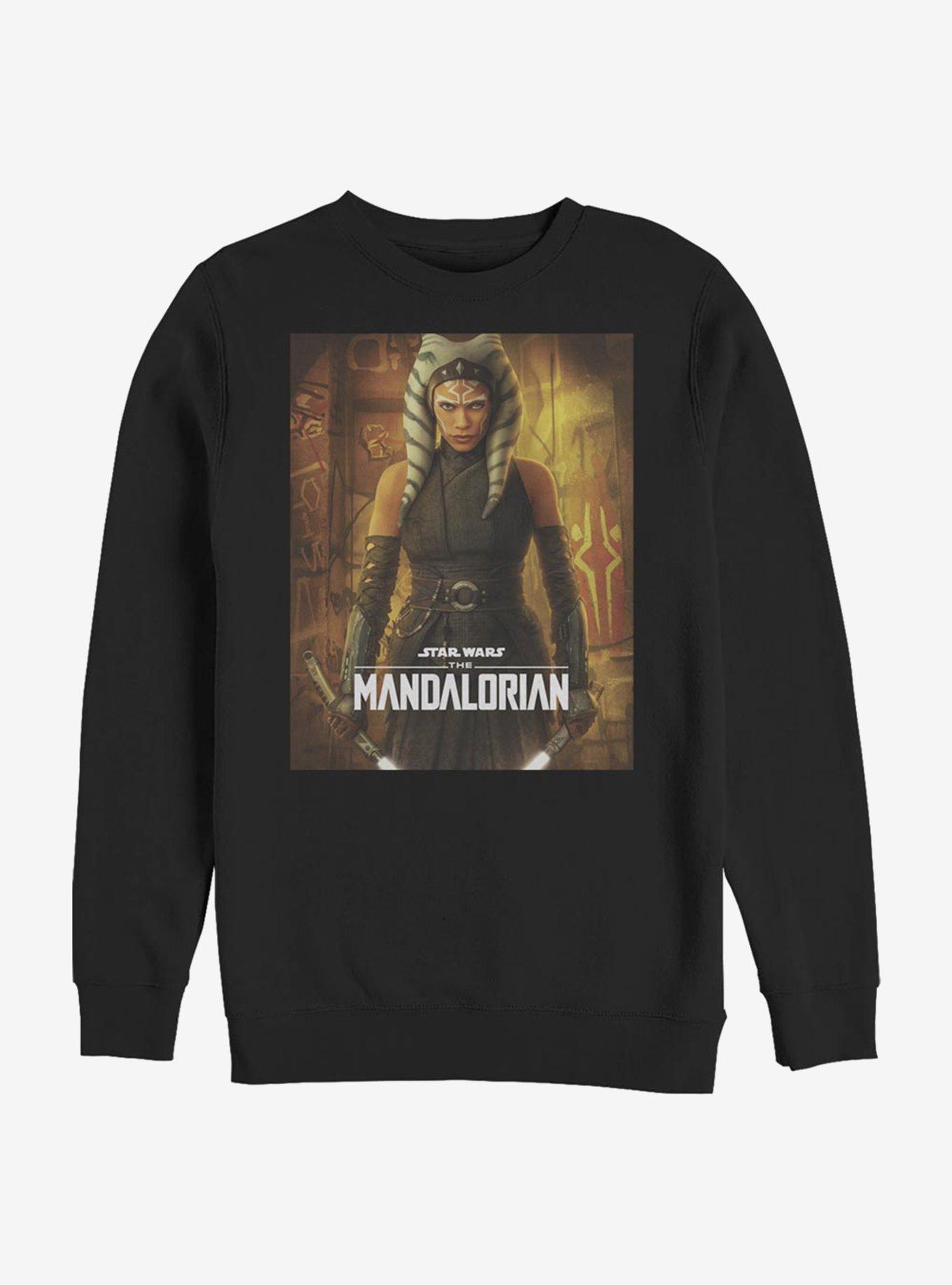 Star Wars The Mandalorian Ahsoka Poster Crew Sweatshirt, BLACK, hi-res